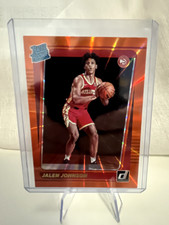2021-22 panini donruss Jalen Johnson Rated Rookie RC Orange Laser Holo #231 Hawk