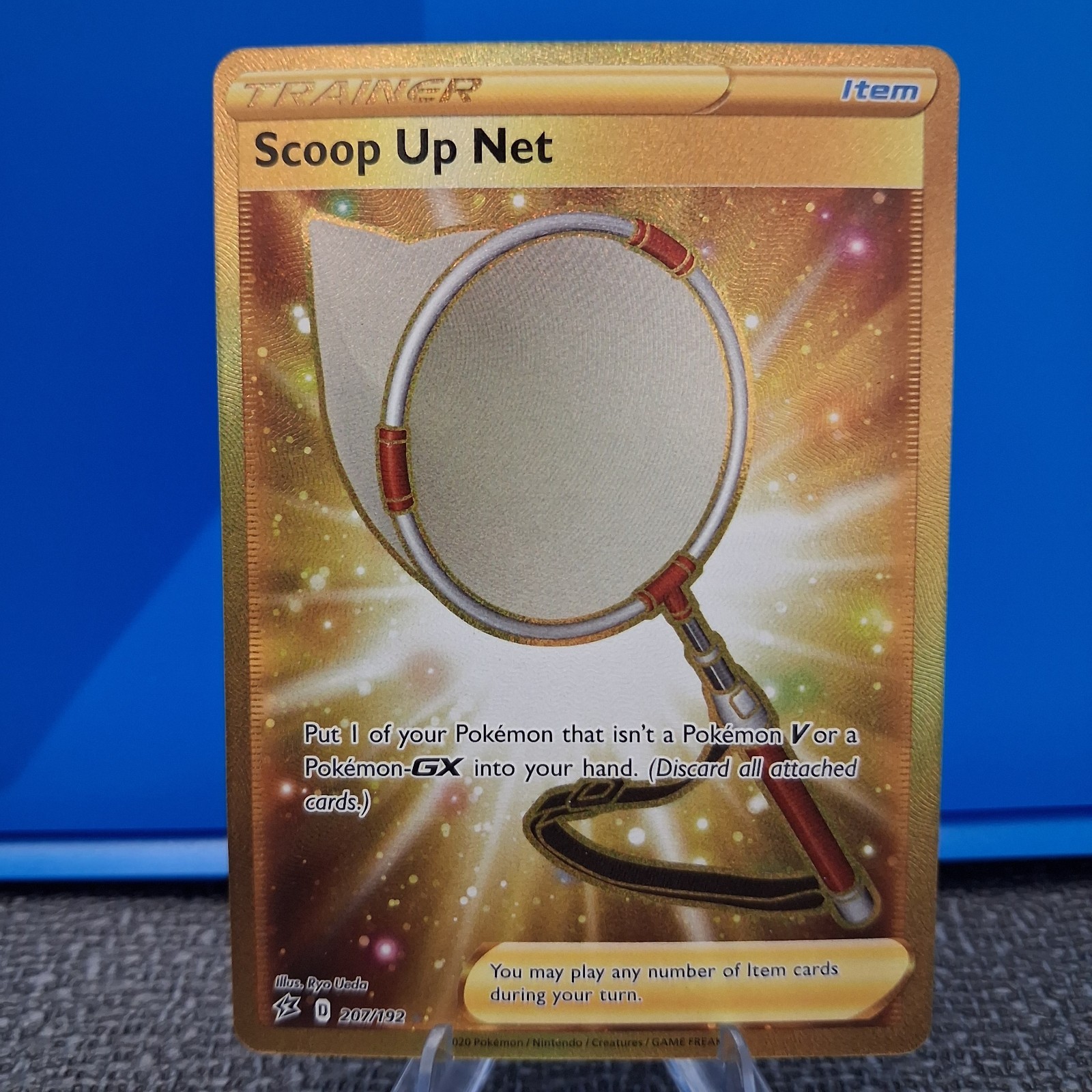 Pokémon TCG Gold Scoop Up Net 207/192 Secret Rare Rebel Clash NM Condition