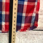 H&M Divided Shirt Mens M Red White Blue Plaid Button Up Cotton Long Sleeve New