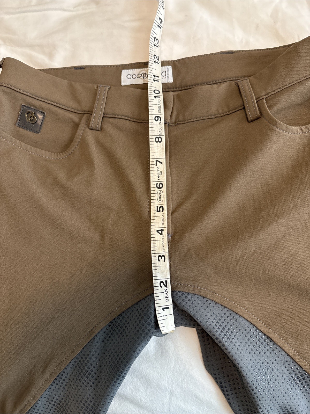 Accademia Italian Full Seat Riding Breeches Women’s IT 46 Grippy Equestrian