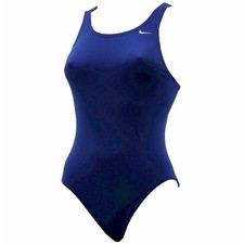 Nike Women's Poly Core Solids Fast Back Swimsuit Game Royal Performance Swimwear