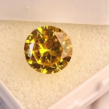1Ct Natural Round Cut Yellow Colour diamond CERTIFIED D Grade VVS1 1 B54C