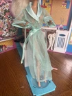 1986 Barbie Doll Peignoir Robe Aqua Vintage