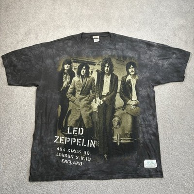 Liquid Blue Led Zeppelin Black Tie Dye Y2K Men s Size 2X NWOT Cotton 2005