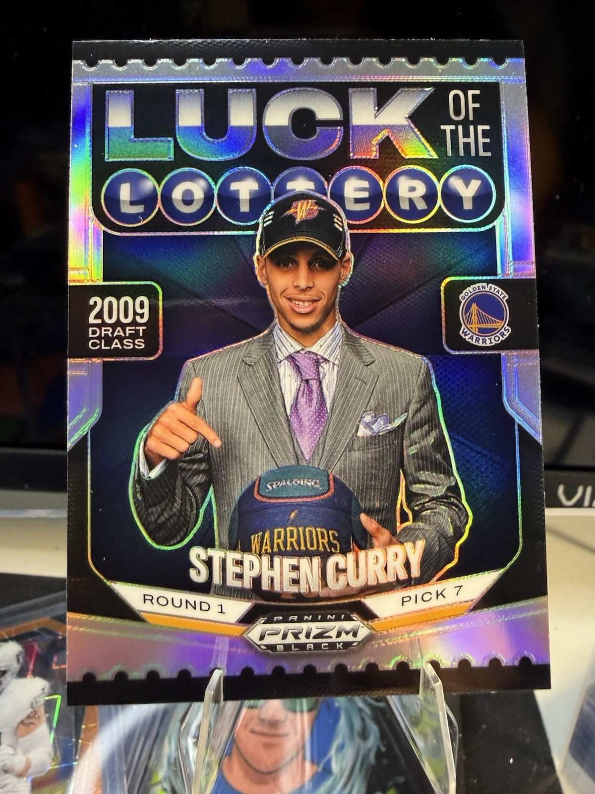 2024-25 Panini Prizm Black Luck Of The Lottery Silver Stephen Curry Warriors 🔥