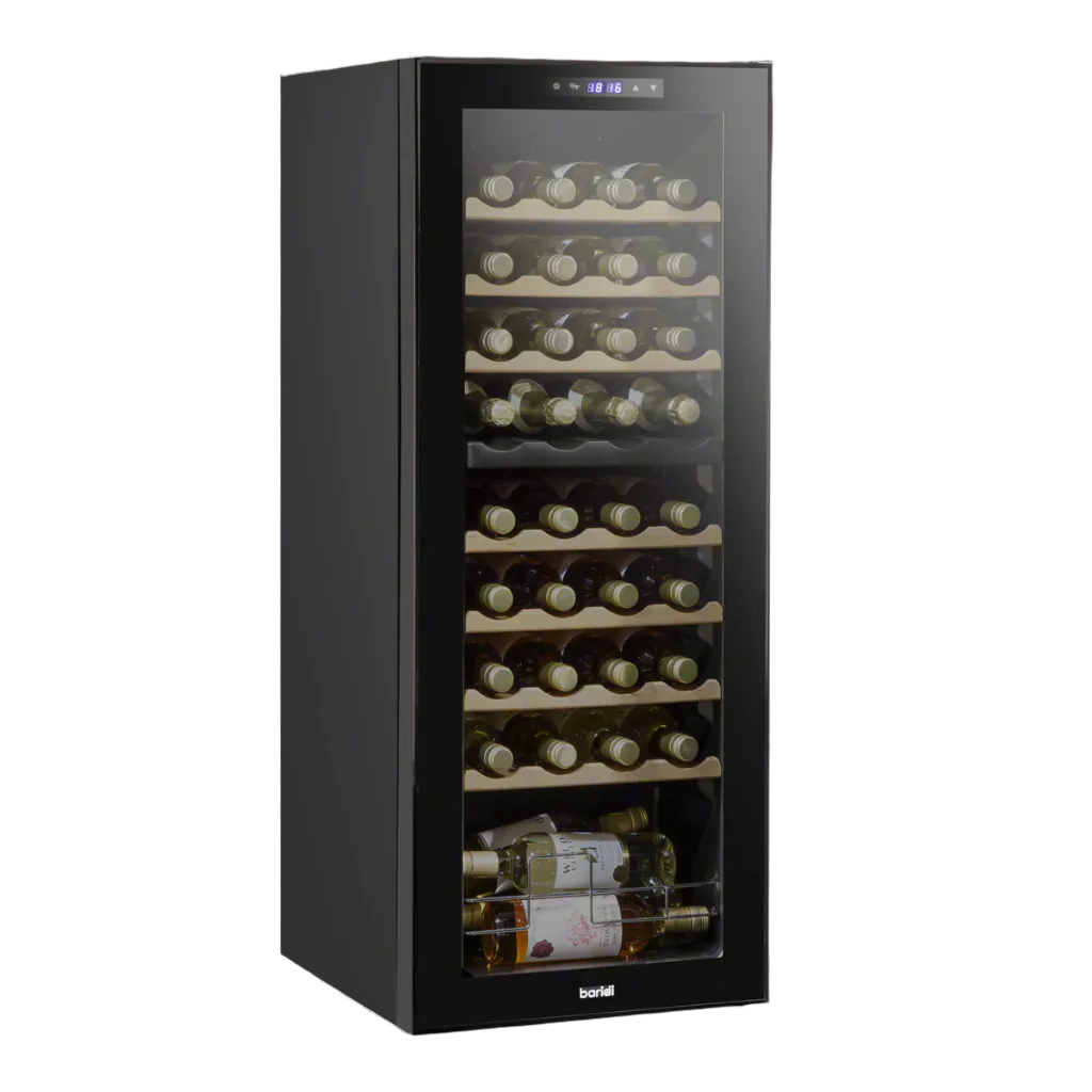 Wine Cooler Drinks Fridge Baridi DH91 36 Bottle Dual Zone Touch Screen LED Black