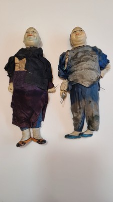 Chinese Opera House Dolls- Antique- RARE FIND. Set of Two 
