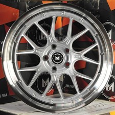 Staggered 18x8.5 18x9.5 5x114.3 Mflow Mfl2 Silver Machine Lip 16 Spokes 4 Wheels