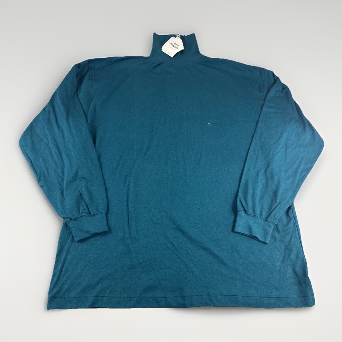 Van Heusen 417 Turtleneck Sweater Mens XL Teal Long Sleeve