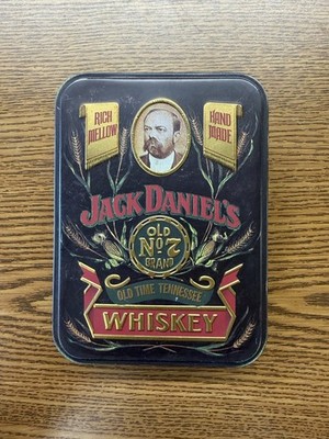 Jack Daniels Old No 7 Whiskey Embossed Tin Bottle Box Collectible