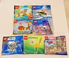 7 SETS LEGO Disney City Star Wars Marvel Creator Building Toys Bags Mix