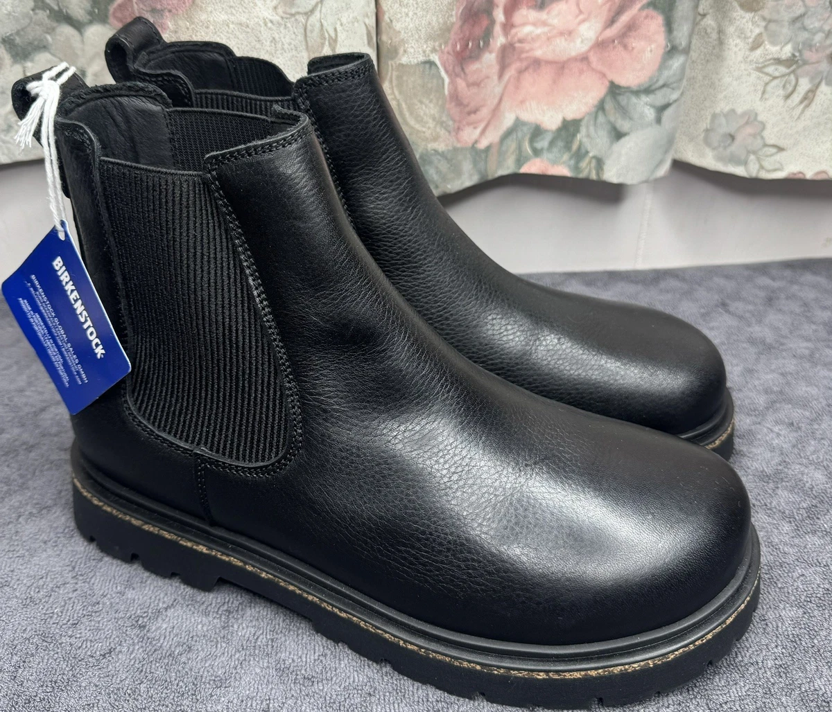 Birkenstock Delano High Moccasin Boot Black Leather Size 42 Chukka Birkenstock Highwood Slip On (Men main image 3