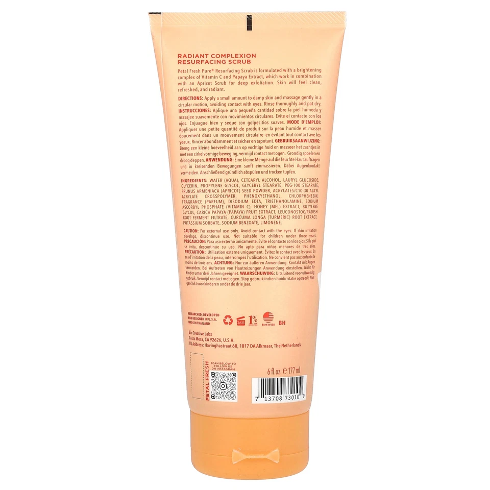 Pure, Radiant Complexion Resurfacing Scrub, Papaya, 6 fl oz (177 ml) - Image 2 of 2