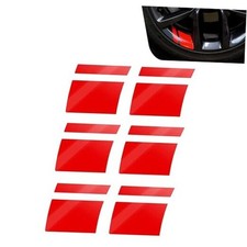Tire Stickers, Car Exterior Accessories, Wheel Rim Decal Stripes for 6 PCS Red