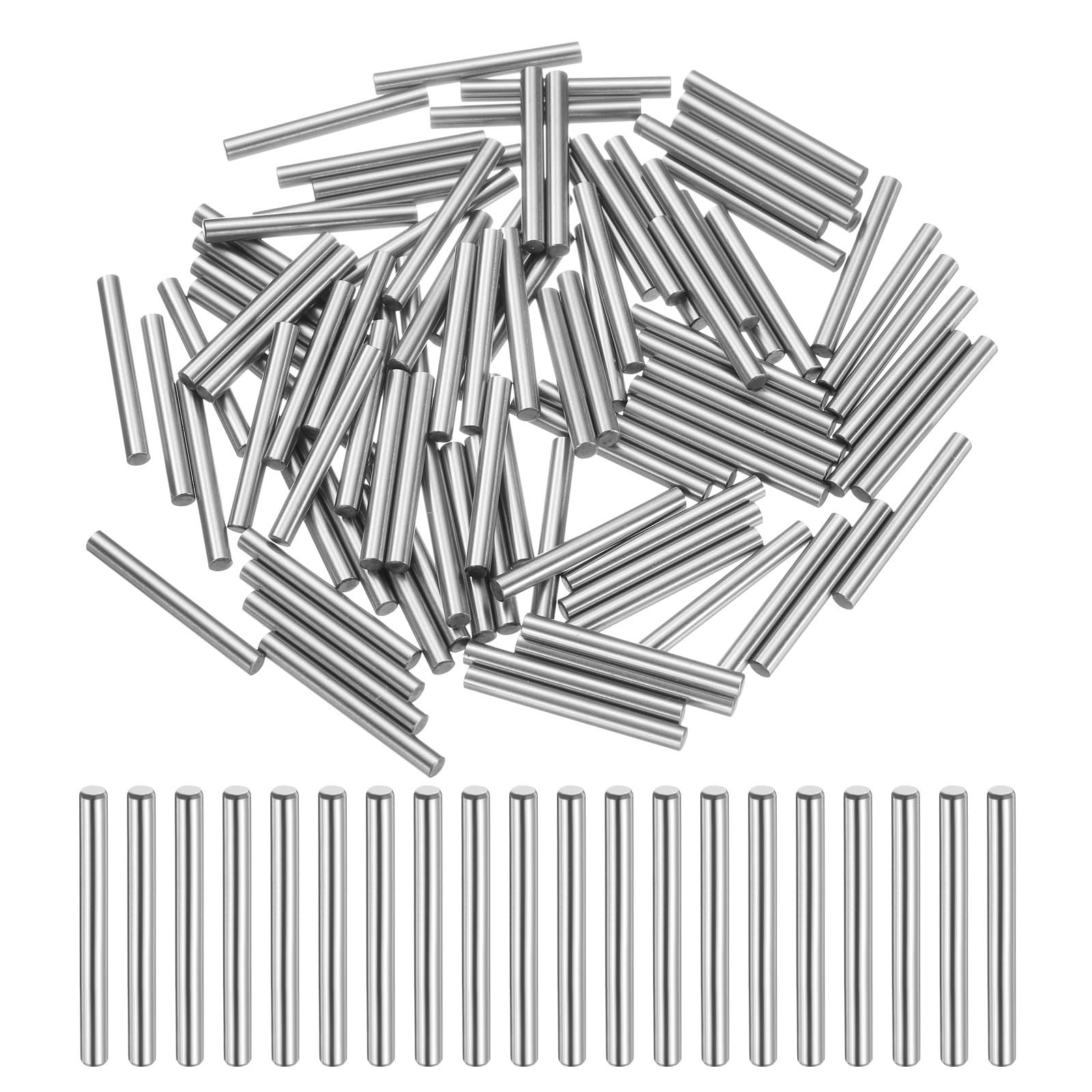 uxcell 100 Pcs 3mm x 30mm Dowel Pins Bearing Steel Cylindrical Dowel Pins Shelf