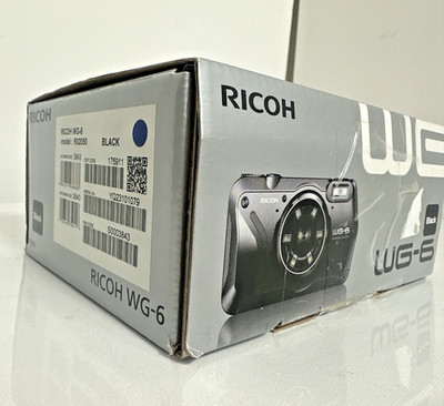 Ricoh WG-6 20MP Waterproof Digital Camera Black Open Box GPS 4K Video Rugged