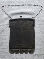 Vintage Silver Tone Chainmail Mesh Purse