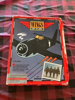 VTG, Wings of Fury Big Box PC Game -  IBM Tandy Brøderbund 5.25 & 3.25 FLOPPY