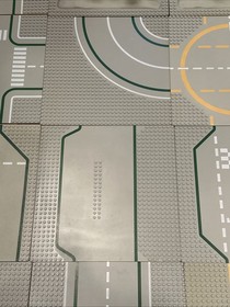 Huge Lot Of 33 Vintage Lego Grey Lunar Space, Road, Green Base Plates