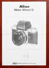 NIKON 50MM, F2 NIKKOR INSTRUCTION BOOK/164824