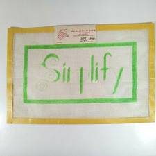 The Strawberry Patch Needlepoint Canvas Pillow Pattern SIMPLIFY Handpainted 11x6