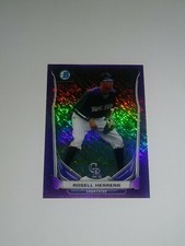 2014 Bowman Chrome ** MINI PURPLE SHIMMER ** #BM-CRO4 Rosell Herrera RC  #D / 99
