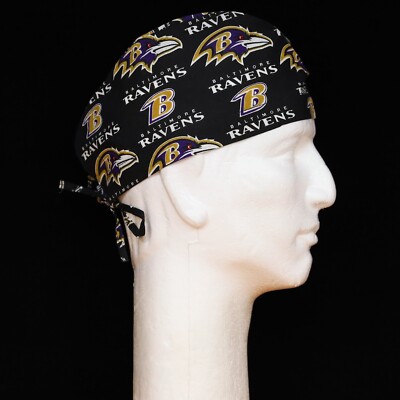 NFL Baltimore Ravens on Black Theme Scrub Hat