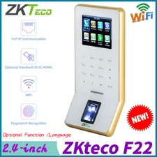 ZKteco F22 TCP/IP Wifi Fingerprint System Access Control Time Attendance System