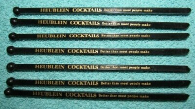 Lot of 7 Vintage Heublein Cocktails Swizzle Stir Sticks Hartford, CT Connecticut