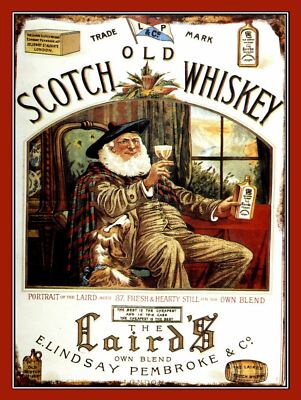 Scotch Old Whiskey Vintage Stil Metallschild Mann Höhle Schuppen Wohnkultur Plakette 