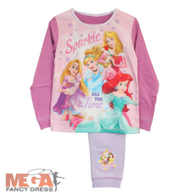 Official Disney Princess Character Girls Pyjamas Kids Toddler PJs 2-5 Years New 