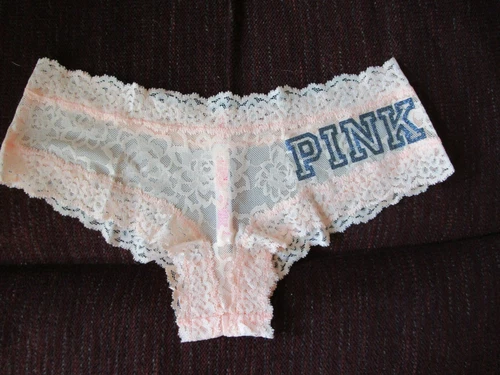 Victoria's Secret VS PINK Variety No-show Thong Panty Underwear, SMALL  lace NEW