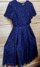 Elegant ASOS Maxi Fit and Flare Lace Party Dress Purple and Blue. Size 4. #A