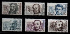 série de 1982 : personnages célèbres n°2225 à 2230 neuf**