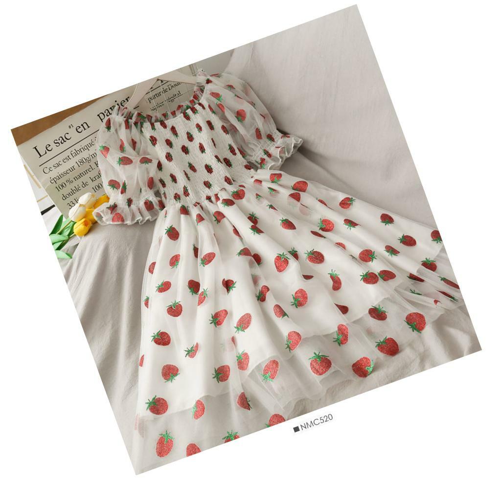 white christmas dresses Strawberry Chiffon square neck dress – ロリータファッション通販RonRon main image 0