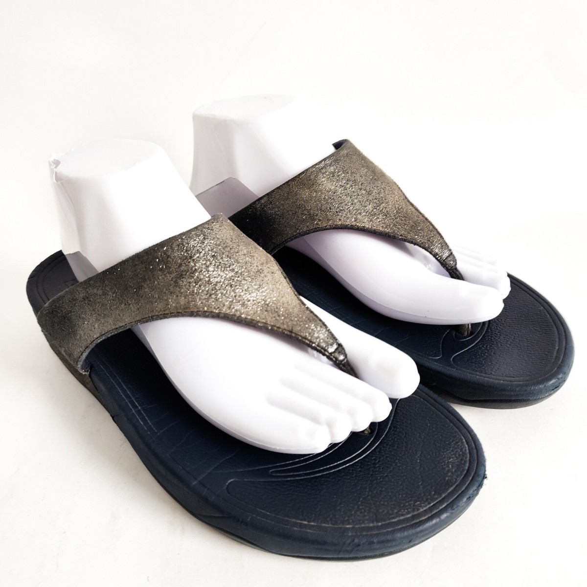 Fitflop Lulu Shimmer Toe-Post Summer Sandals Womens Size 10 EUR 42 Blue  Glitter | eBay