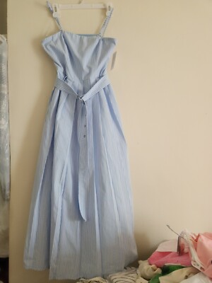 blue dress for baby girl Serafina Striped Maxi Dress