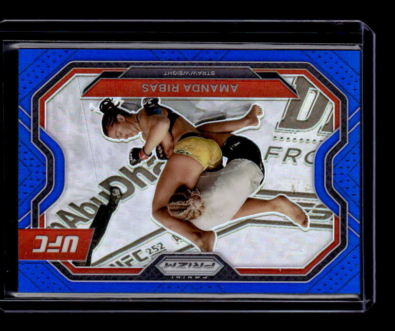 2021 Panini Prizm UFC Prizms Blue #162 Amanda Ribas /199 - NM-MT