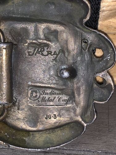 A1 VTG 70s HASH PAPPY STONER HIPPIE BOHO PIPE WEED BUD BELT BUCKLE IMC JR CRAY - Picture 10 of 13