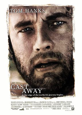 CAST AWAY (2000) ORIGINAL MOVIE POSTER  -  ROLLED  -  DOUBLE-SIDED