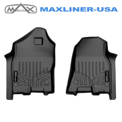 SMARTLINER Floor Mats 1st Row Liner TPE 2019-2024 Ram 1500 Crew Cab Vinyl Floor