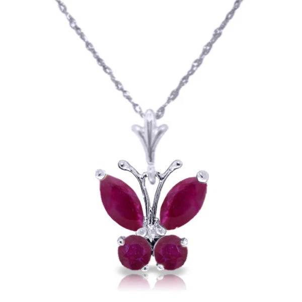 Diamond & Ruby Butterfly Necklace | Initial Necklace | Dana Seng Jewelry  Collection