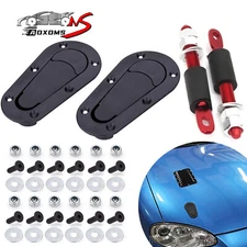 Universal Racing Car Flush Mount Quick Release Hood Latch Pin No Key Locking Kit