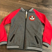 Kids Gray and Red Mickey Mouse Jacket Disney World size Large 14