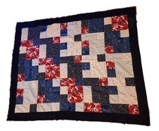 Artisan Lap Quilt Wall Hanging Asian Theme Karate Kick Dragons  52" x 66" R1
