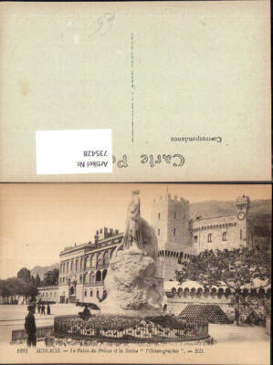 735428 Monaco Monte-Carlo Le Palais du Prince et la Statue l Oceanographie