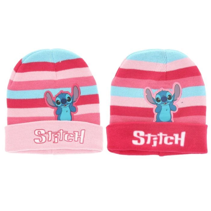 Lilo & Stitch Disney Mütze Kinder Winter Mädchen Rosa Geschenk Strick