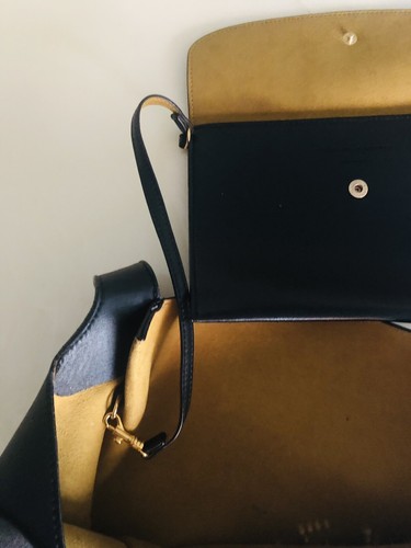 STELLA McCARTNEY  Perforated Logo Tote Bag Handbag with Pouch Large BLACK - Picture 19 of 24