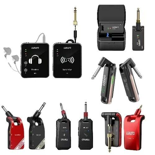 LEKATO Series Wireless Guitar Bass Transmitter Receiver System Rechargeable - Picture 1 of 80