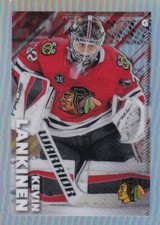 2022-23 Topps Chrome NHL Sticker Refractor #114 Kevin Lankinen /99 MADE